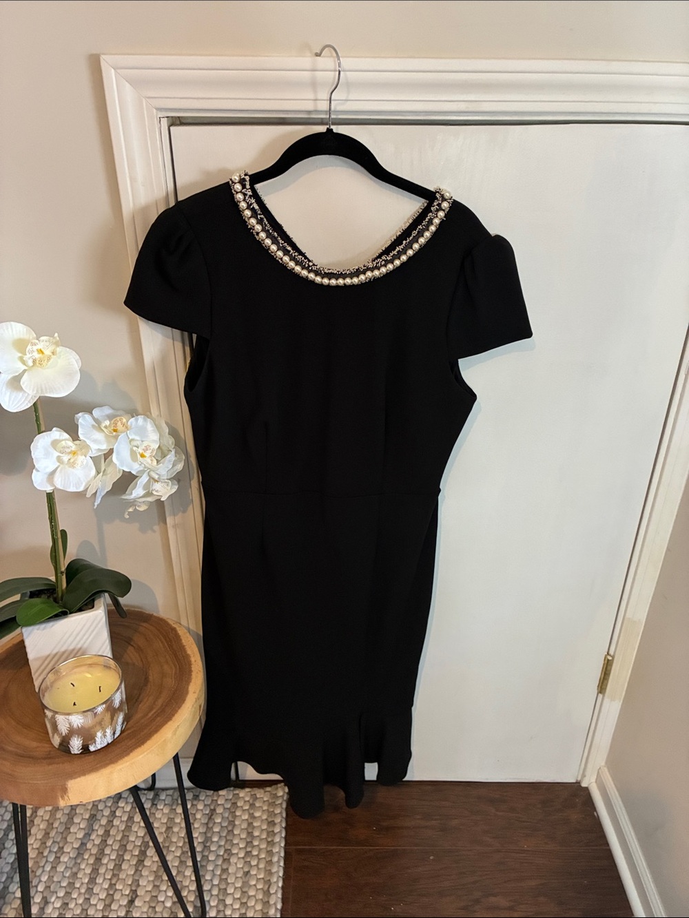Betsy Johnson pearl trimmed dress